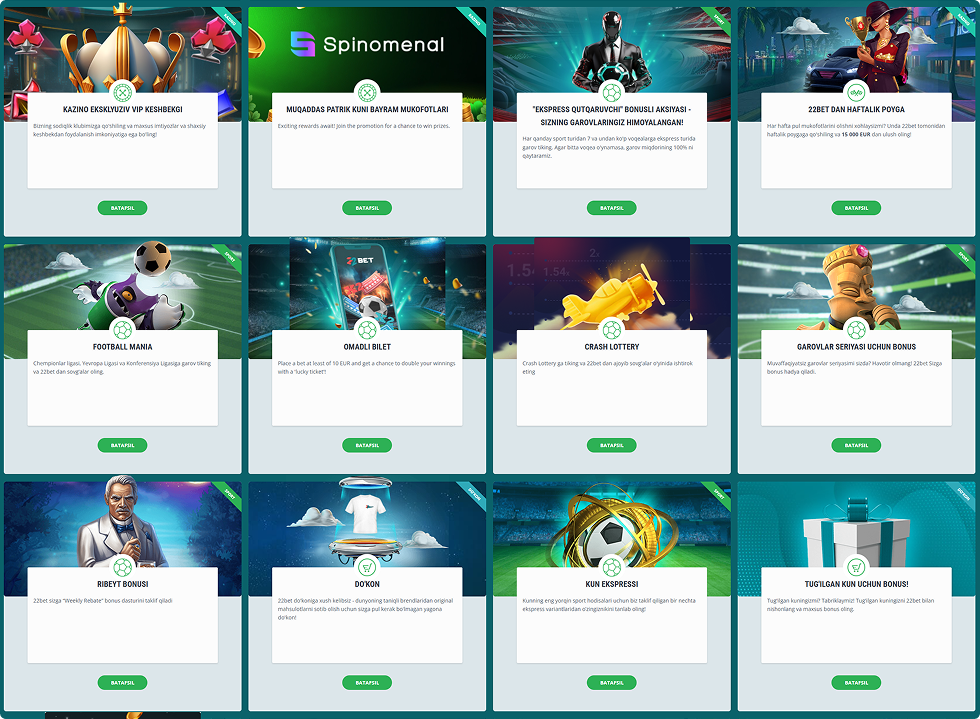 22Bet Bonus Takliflari 22Bet Bonus Takliflari